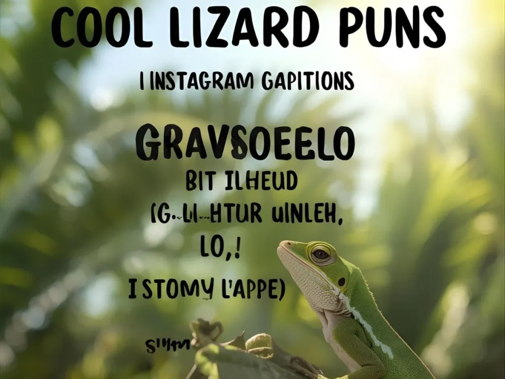 Cool Lizard Puns for Instagram Captions