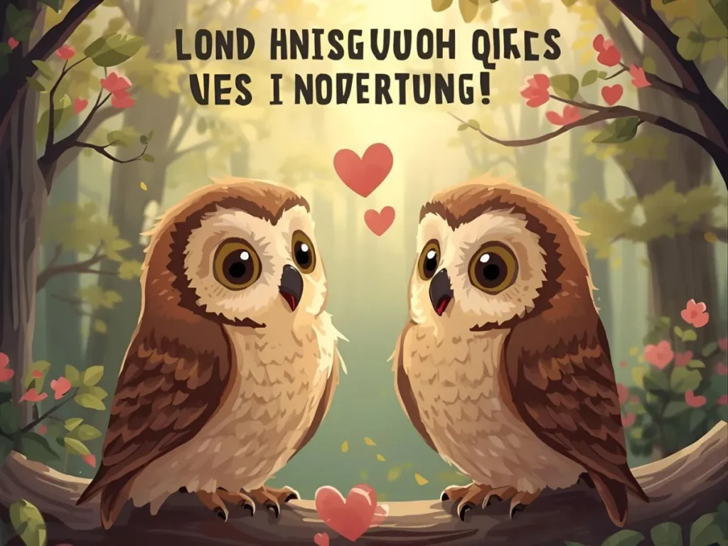 Romantic Owl Puns for Lovebirds