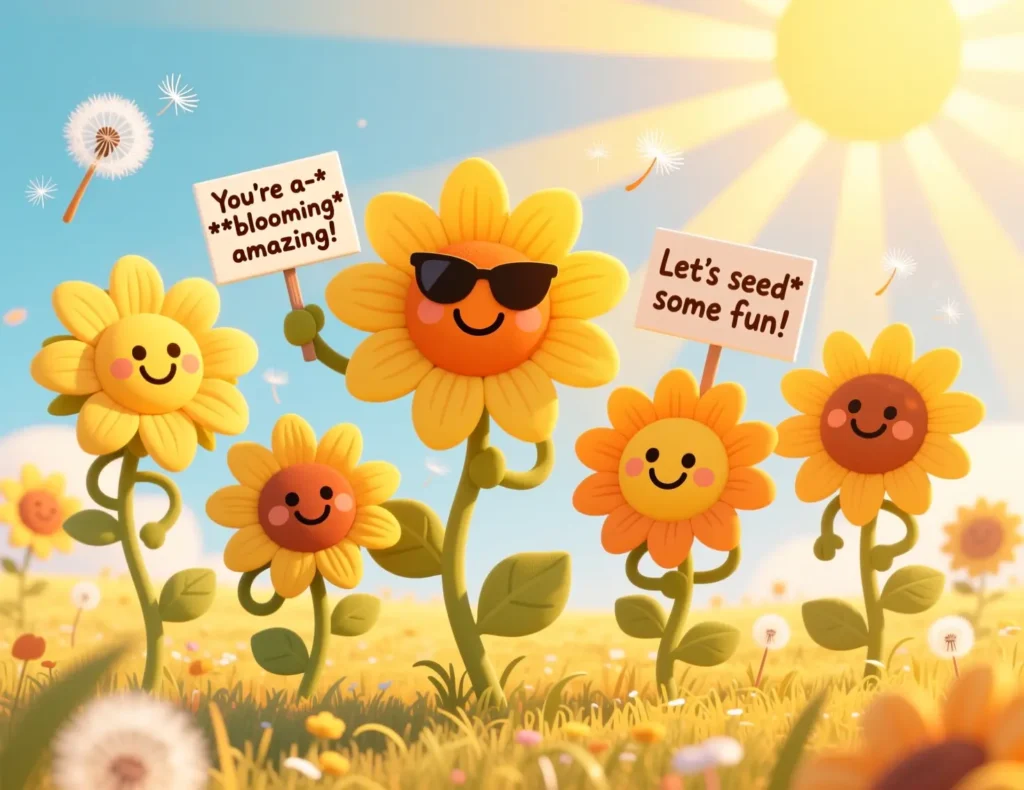 Funny Sunflower Puns