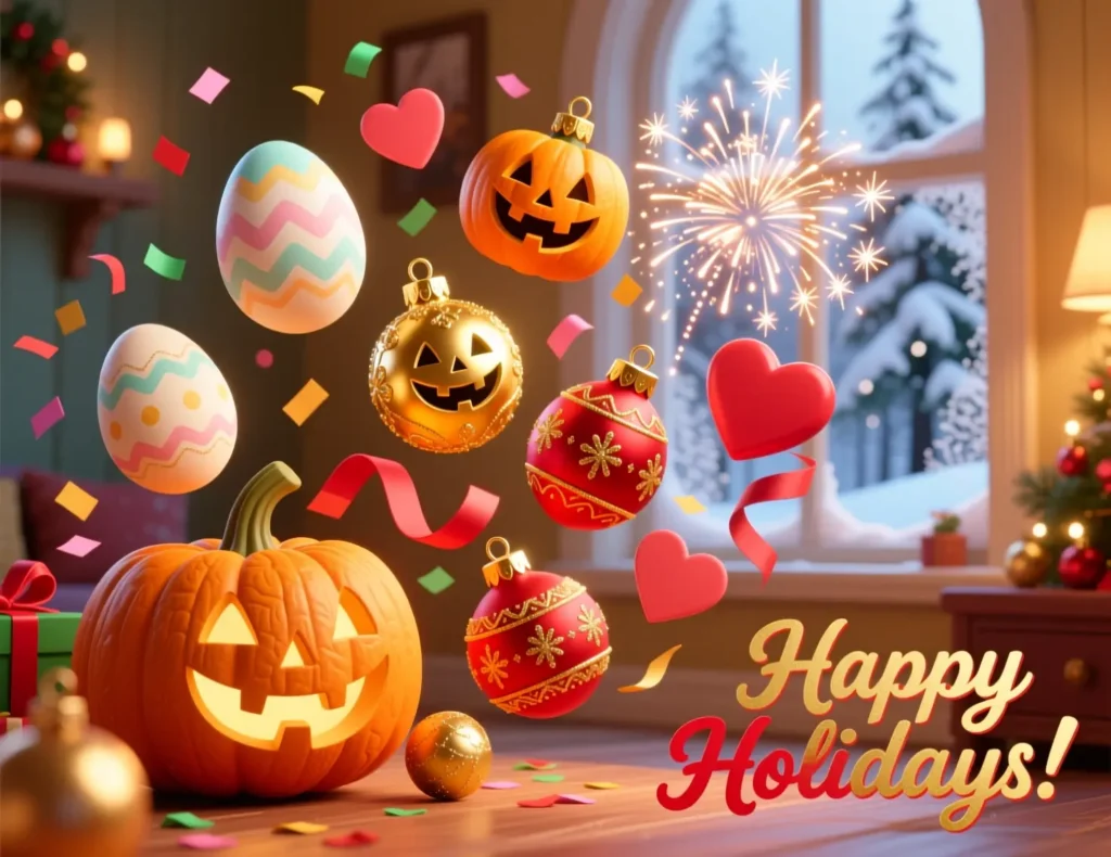 Holiday and seasonal image puns