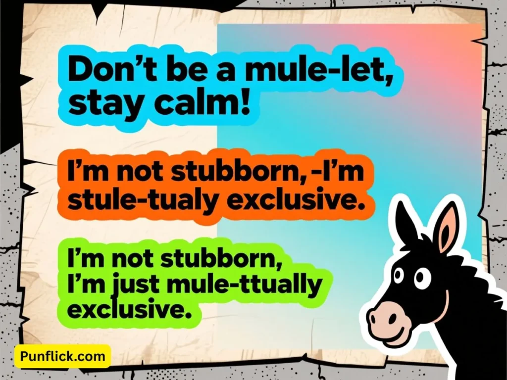Mule Puns for Captions